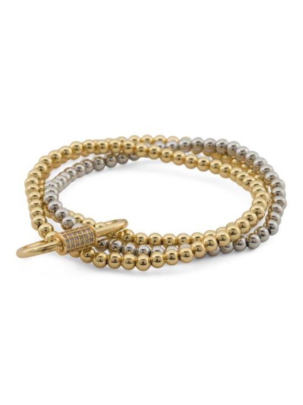 DANNIJO Cara Two Tone Caribiner Link Stretch Bracelet Set